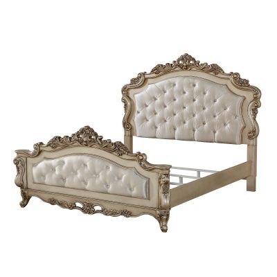 Gorsedd Bed Frames 27434CK Gold By Acme Furniture