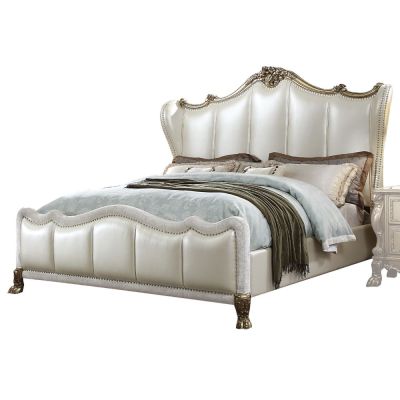 Dresden II Bed Frames 27817EK Pearl By Acme Furniture