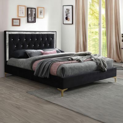 Rowan Bed Frames 28987EK Black By Acme Furniture