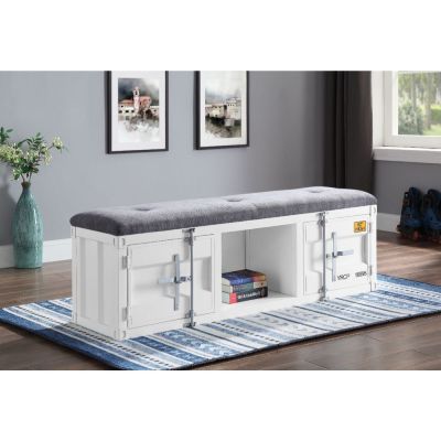 Cargo Accent Bench 35912 Gray By Acme Furniture