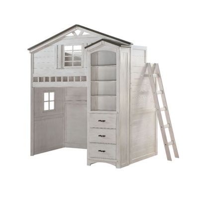 Tree House Youth Loft Bed 37165 White By Acme Furniture