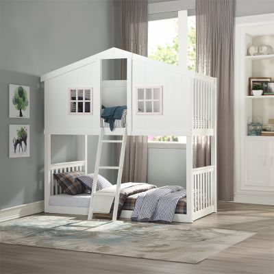 Rohan Cottage Youth Bunk Bed 37410 White By Acme Furniture