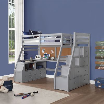 Jason II Youth Loft Bed 37445 Gray By Acme Furniture