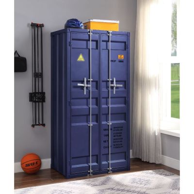 Cargo Armoire 37909 Blue By Acme Furniture