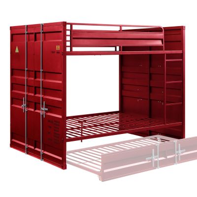 Cargo Youth Bunk Bed 37915 Red By Acme Furniture