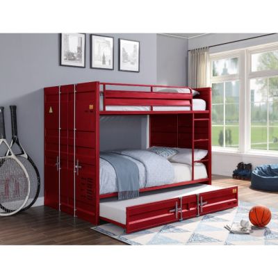 Cargo Youth Bunk Bed 37915 Red By Acme Furniture