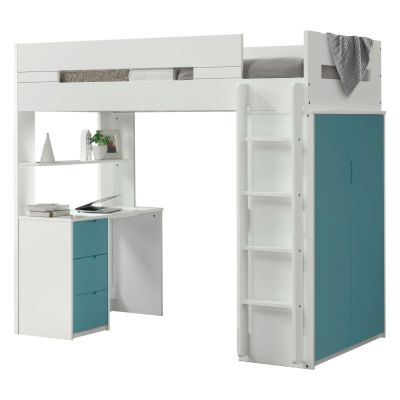 Nerice Youth Loft Bed 38045 White By Acme Furniture