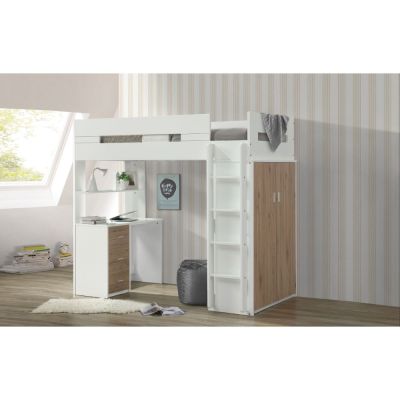 Nerice Youth Loft Bed 38055 White By Acme Furniture