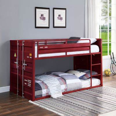 Cargo Youth Bunk Bed 38280 Red By Acme Furniture