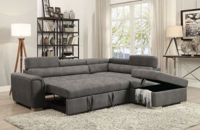 Thelma Sectional 50275 Gray By Acme Furniture