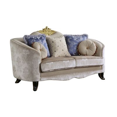 Sheridan Loveseat 53946 Cream By Acme Furniture