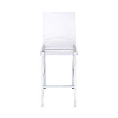 Nadie Counter Height Chair 72592 Chrome By Acme Furniture