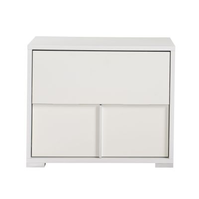 Modrest Nicla Italian Modern White Nightstand