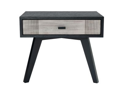 Nova Domus Panther Contemporary Grey & Black Nightstand