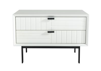 Nova Domus Valencia Contemporary White Nightstand