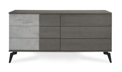 Nova Domus Palermo Italian Modern Faux Concrete & Grey Dresser