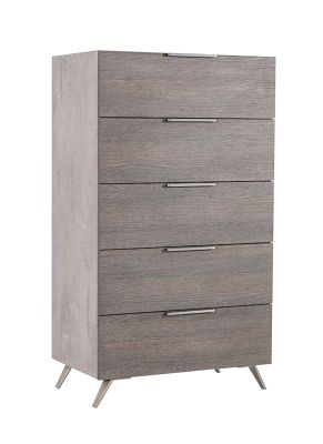 Nova Domus Bronx Italian Modern Faux Concrete & Grey Chest