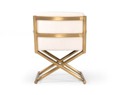 Modrest Haxtun - Modern Cream Sherpa Accent Chair