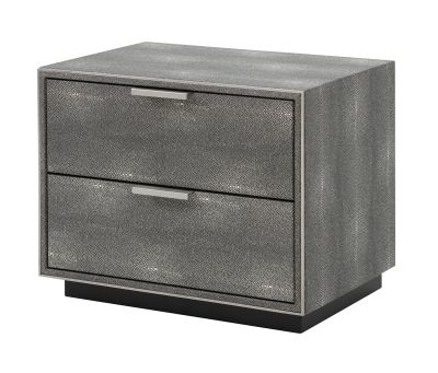 Modrest Dynasty - Modern Shagreen Two Drawer Nightstand