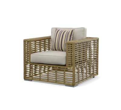 Renava Ko Tao - Outdoor Beige + Wicker Lounge Chair