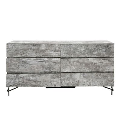 Nova Domus Aria - Italian Modern Multi Grey with texture Dresser