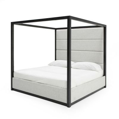 Modrest Manhattan - Contemporary Canopy Grey Bed -eastern