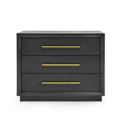 Modrest Manhattan - Contemporary Grey and Gold Nightstand