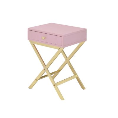 Coleen Accent Table 82698 Pink By Acme Furniture