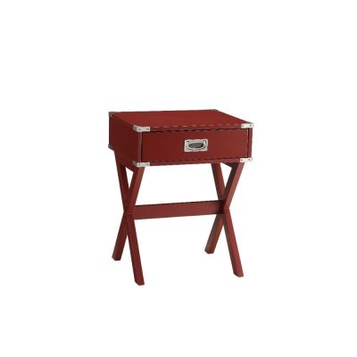 Babs Accent Table 82820 Red By Acme Furniture