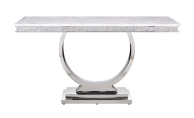 Zander Sofa Table 87359 White By Acme Furniture