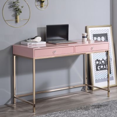 Ottey Desk 93545 Pink By Acme Furniture