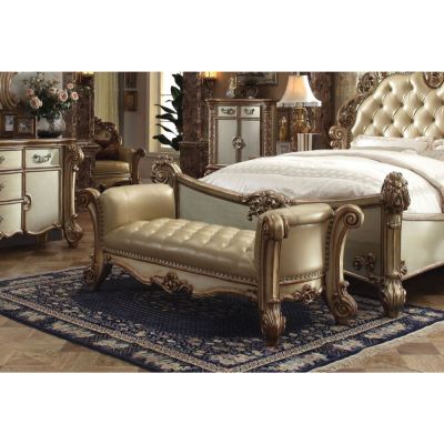 Vendome Accent Bench 96484 Brass By Acme Furniture