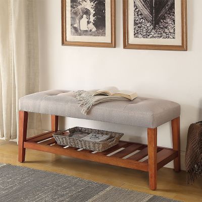 Charla Accent Bench 96680 Gray By Acme Furniture