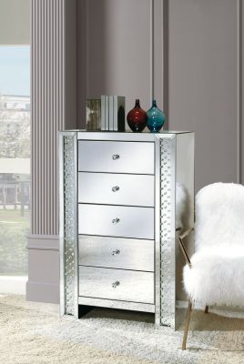 Nysa Office Cabinet 97304 Mirrored By Acme Furniture