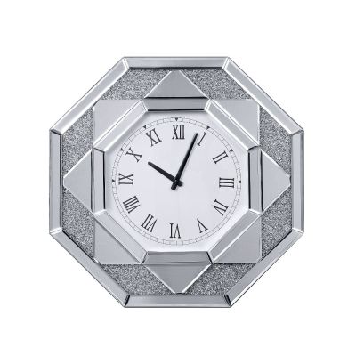 Noralie Accent Clock 97613 Mirrored By Acme Furniture