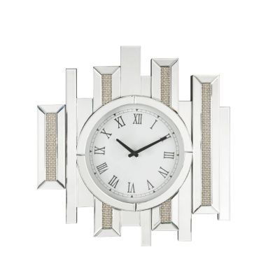 Ornat Accent Clock 97728 Faux Diamonds By Acme Furniture