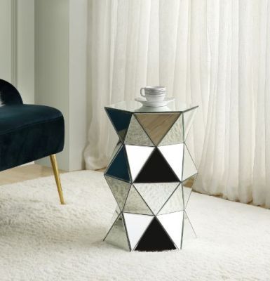 Dominic Accent Table 97942 Mirrored By Acme Furniture