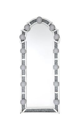 Noralie Floor Mirror 97983 Mirrored By Acme Furniture