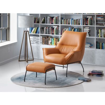 Jabel Accent Chair AC02383 Leather By Acme Furniture