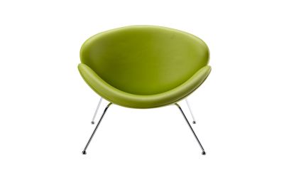 Modrest Anais Mid-Century Green Leatherette Accent Chair