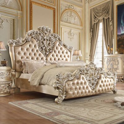 Vatican Bed Frames BD00461EK Champagne By Acme Furniture