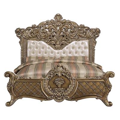 Constantine Bed Frames BD00471EK Gold By Acme Furniture