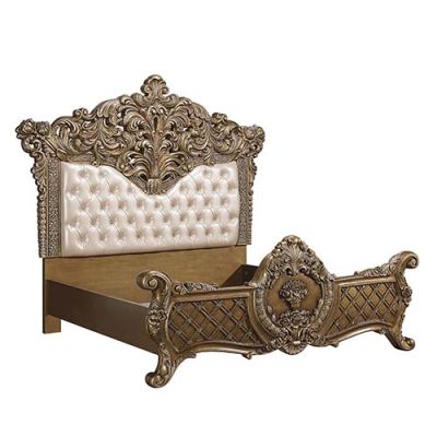 Constantine Bed Frames BD00471EK Gold By Acme Furniture