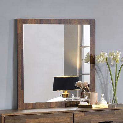 Hestia Mirror BD00544 Walnut By Acme Furniture