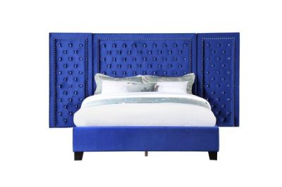 Damazy Bed Frames BD00972EK Blue By Acme Furniture