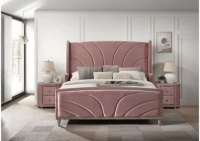 Salonia Bed Frames BD01182EK Pink By Acme Furniture