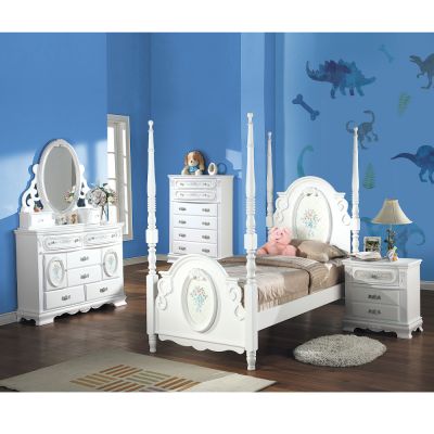 Flora Youth Bedframes BD01637F White By Acme Furniture