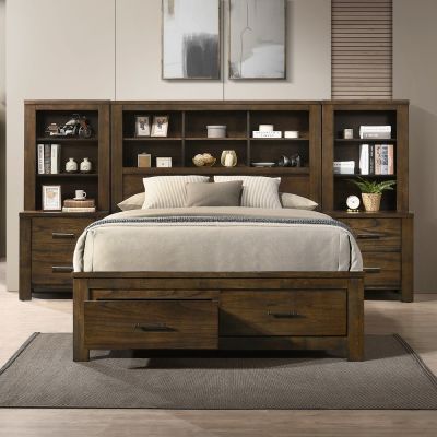 Merrilee II Bed Frames BD02077Q Oak By Acme Furniture