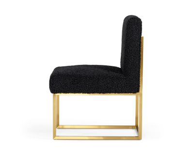 Modrest Garvin - Glam Black + Gold Fabric Accent Chair (Set of 2)