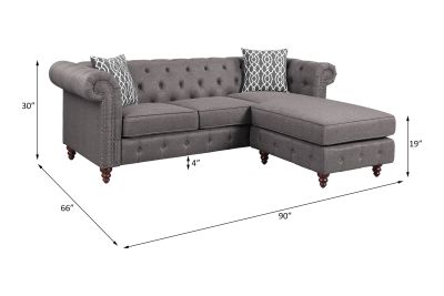 Waldina Sectional LV00499 Brown By Acme Furniture